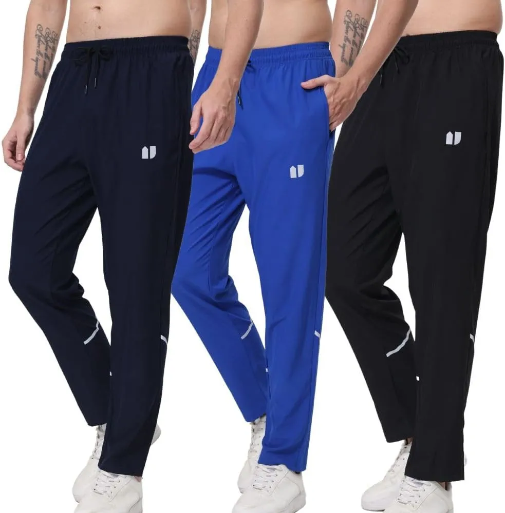 3 Pack Mens Athletic Sweatpants,Gym Joggers Pants for Men Running Jogging Pants,with Zip Pockets