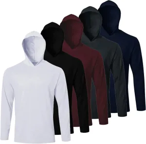 3/5 Pack Men's Long Sleeve Shirts Quick Dry Moisture Wicking Crewneck T-Shirt for Gym Workout Running