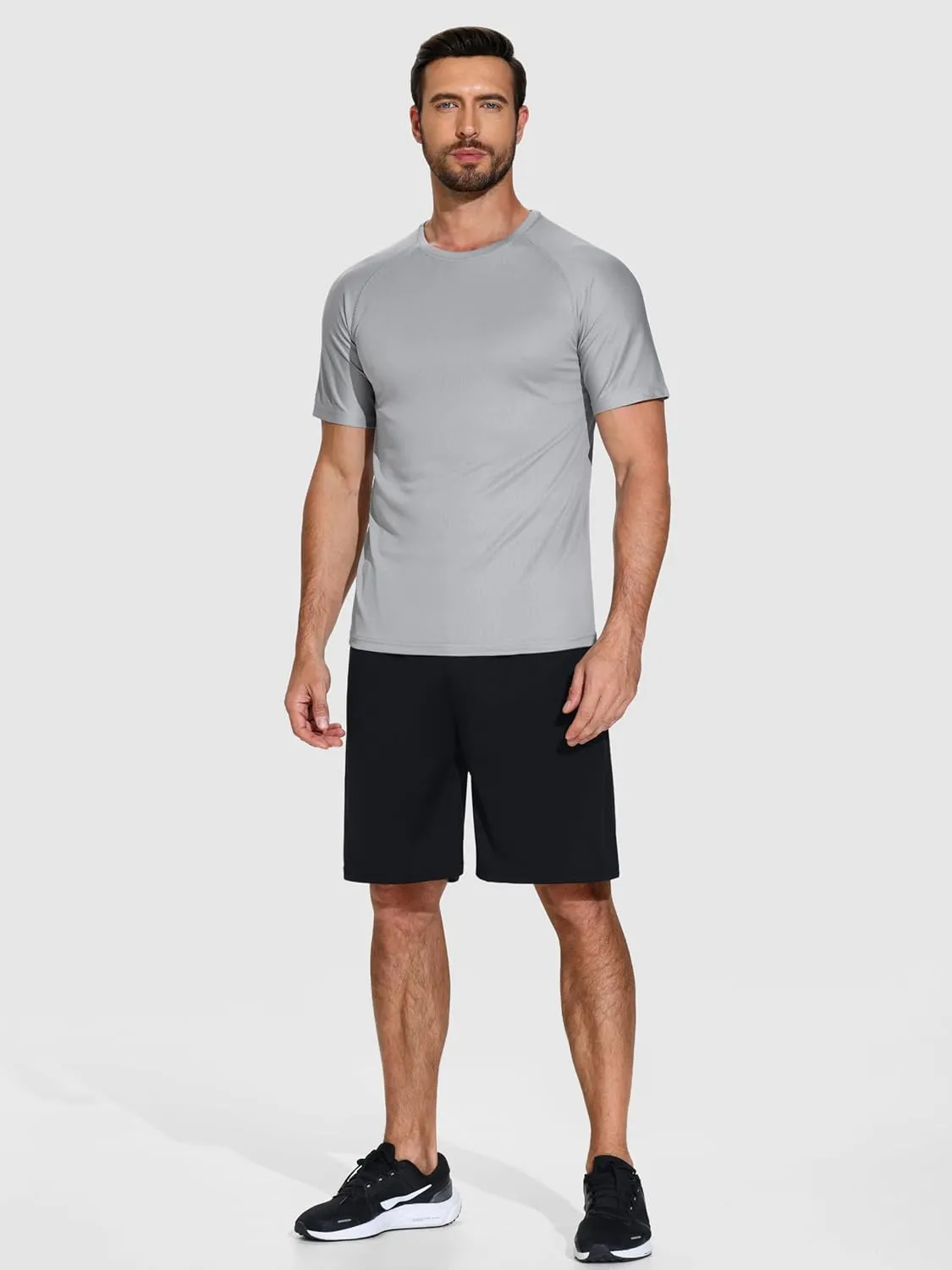 5 Pack Men's Mesh Dry Fit Moisture Wicking Quick Dry Tech Performance Shirts Workout Gym Short Sleeve