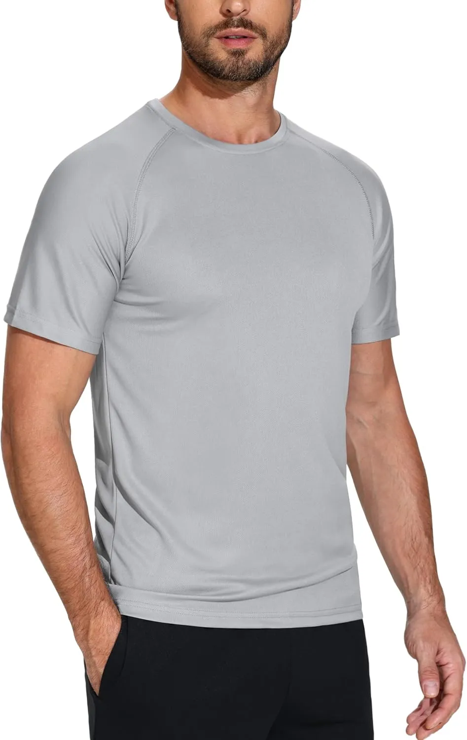 5 Pack Men's Mesh Dry Fit Moisture Wicking Quick Dry Tech Performance Shirts Workout Gym Short Sleeve