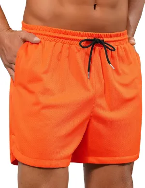 Babioboa Men's Shorts Gym Quick Dry Athletic Workout Sports Lightweight Running Shorts with Zip Pocket & Towel Loop