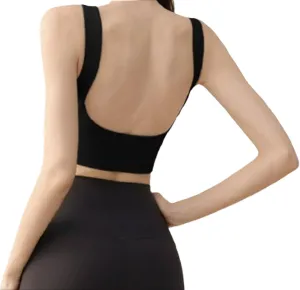 Backless Tank with Grip Lining, Slim Fit Open Back Tank Tops for Women, Women's Sexy Open Back Sleeveless Crop Tank