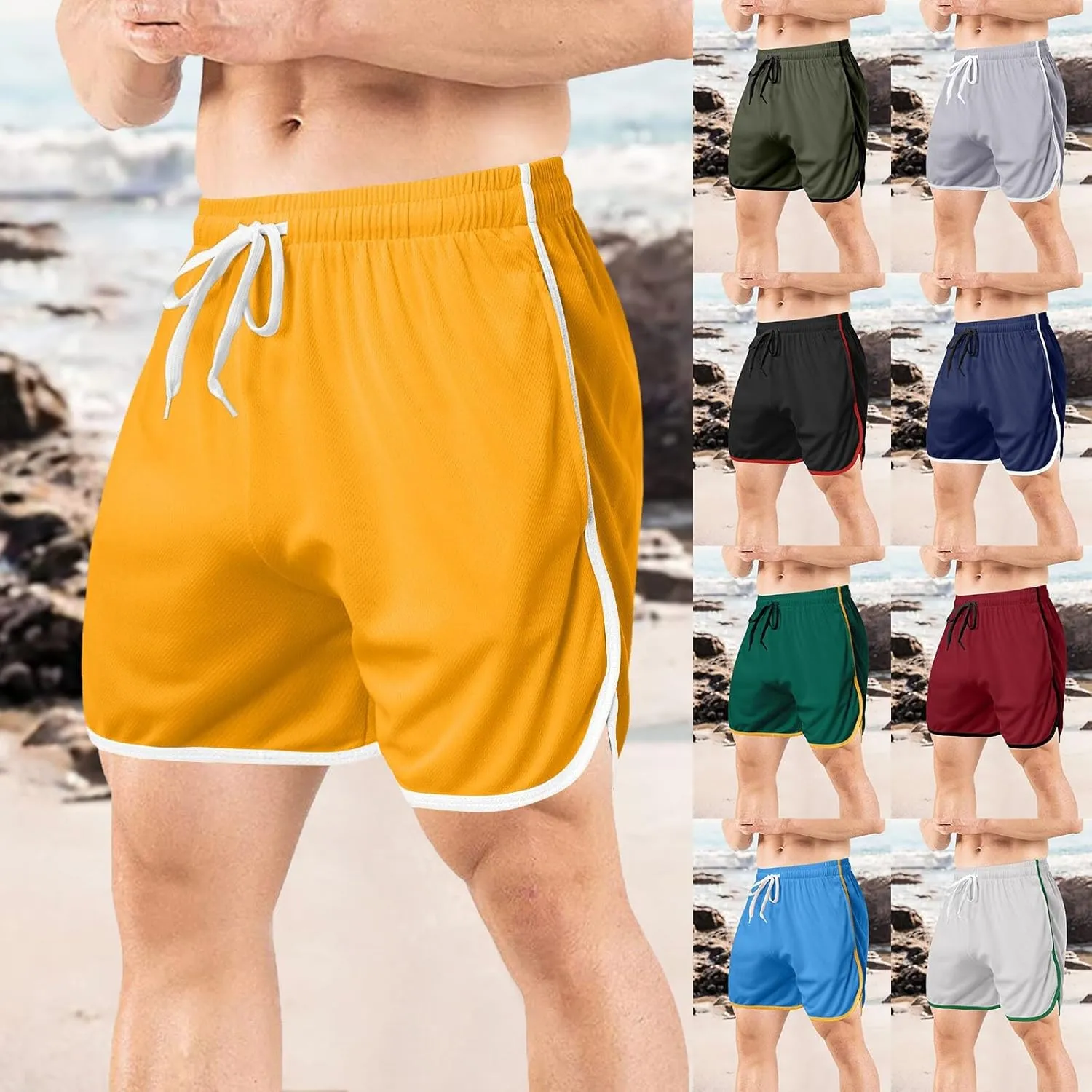 BIFUTON Gym Shorts Men 5 Inch Athletic Shorts Stretch Waist Running Shorts for Men Quick Dry Beach Board Shorts Summer Shorts