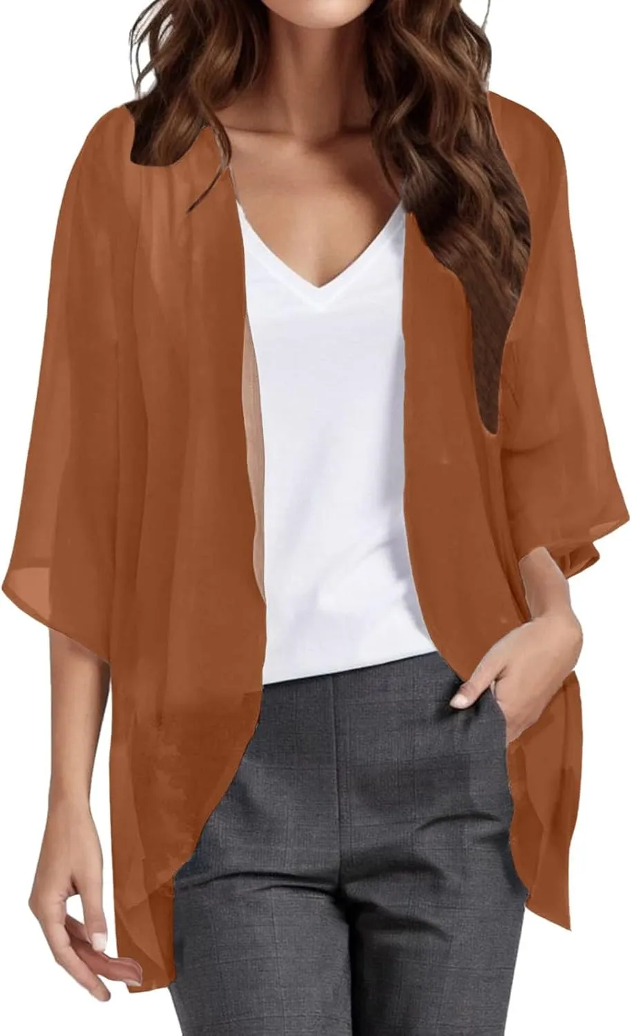 Brigand Womens Floral Print Puff Sleeve Buttons Cardigan Cover Up Casual Blouse Petite Sweaters for Women Petite