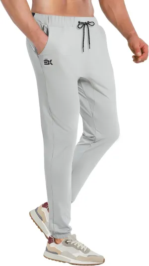 BROKIG Mens Hidzip Gym Joggers Pants Lightweight Tapered Athletic Workout Sweatpants Men with Zipper Pocket Jogging Sport