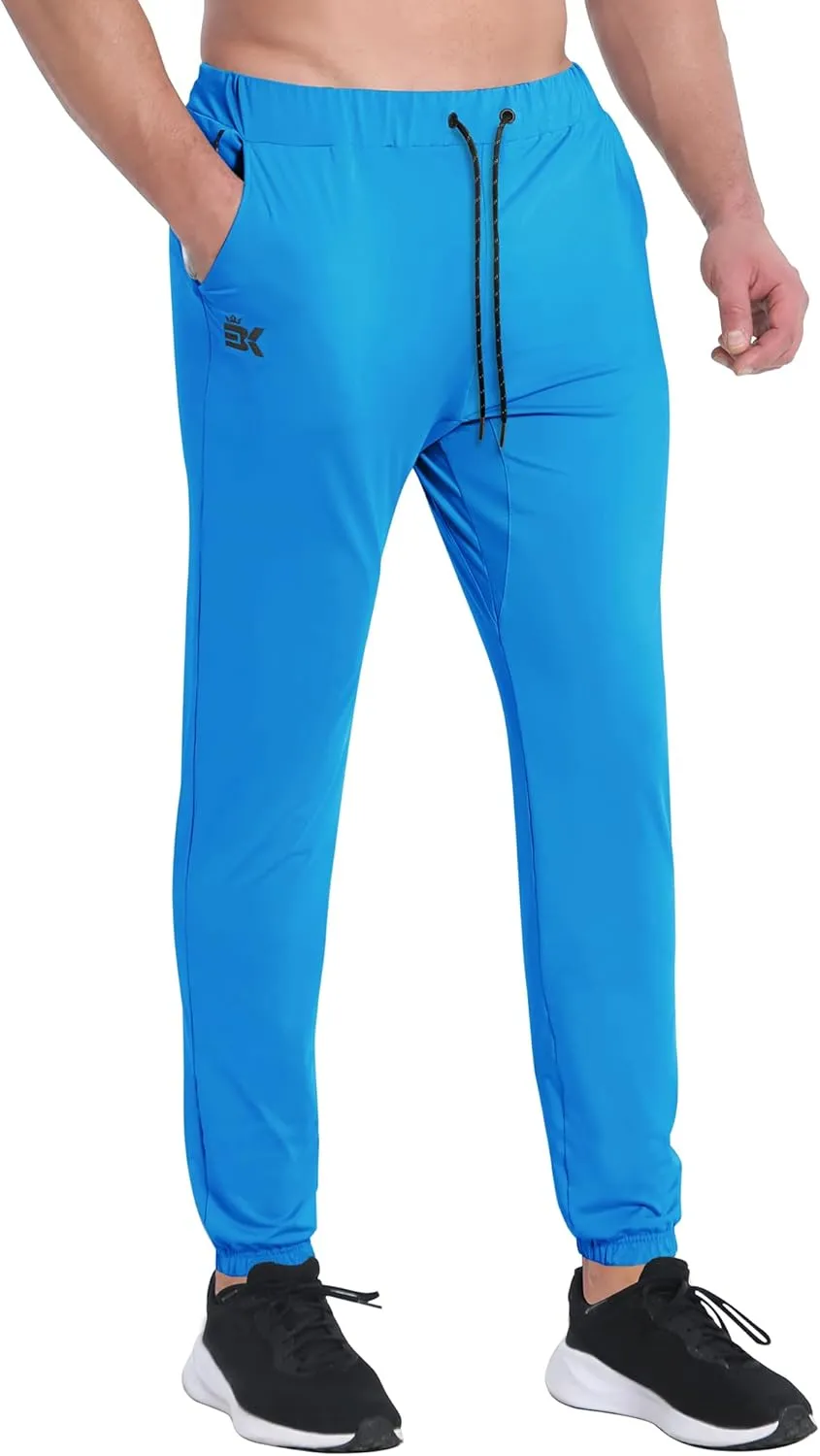 BROKIG Mens Hidzip Gym Joggers Pants Lightweight Tapered Athletic Workout Sweatpants Men with Zipper Pocket Jogging Sport