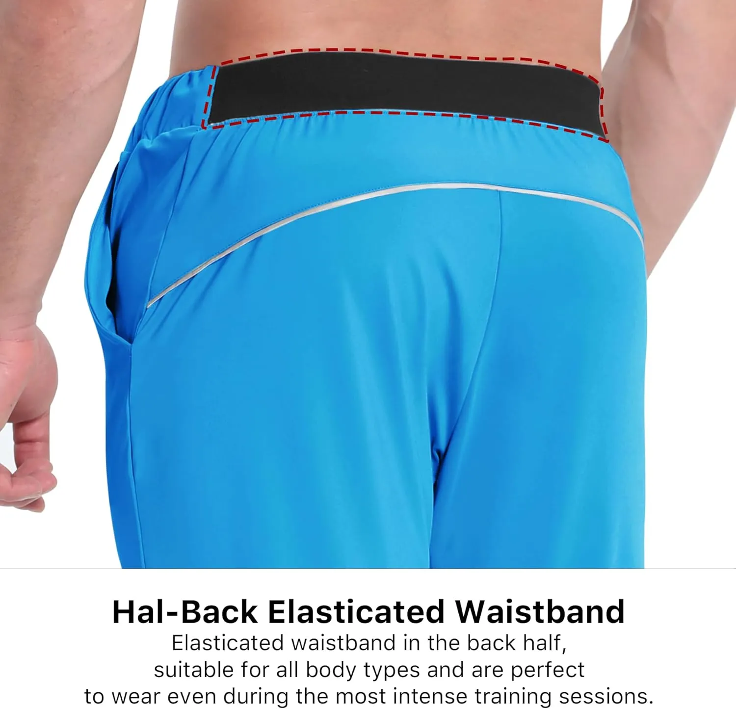 BROKIG Mens Hidzip Gym Joggers Pants Lightweight Tapered Athletic Workout Sweatpants Men with Zipper Pocket Jogging Sport