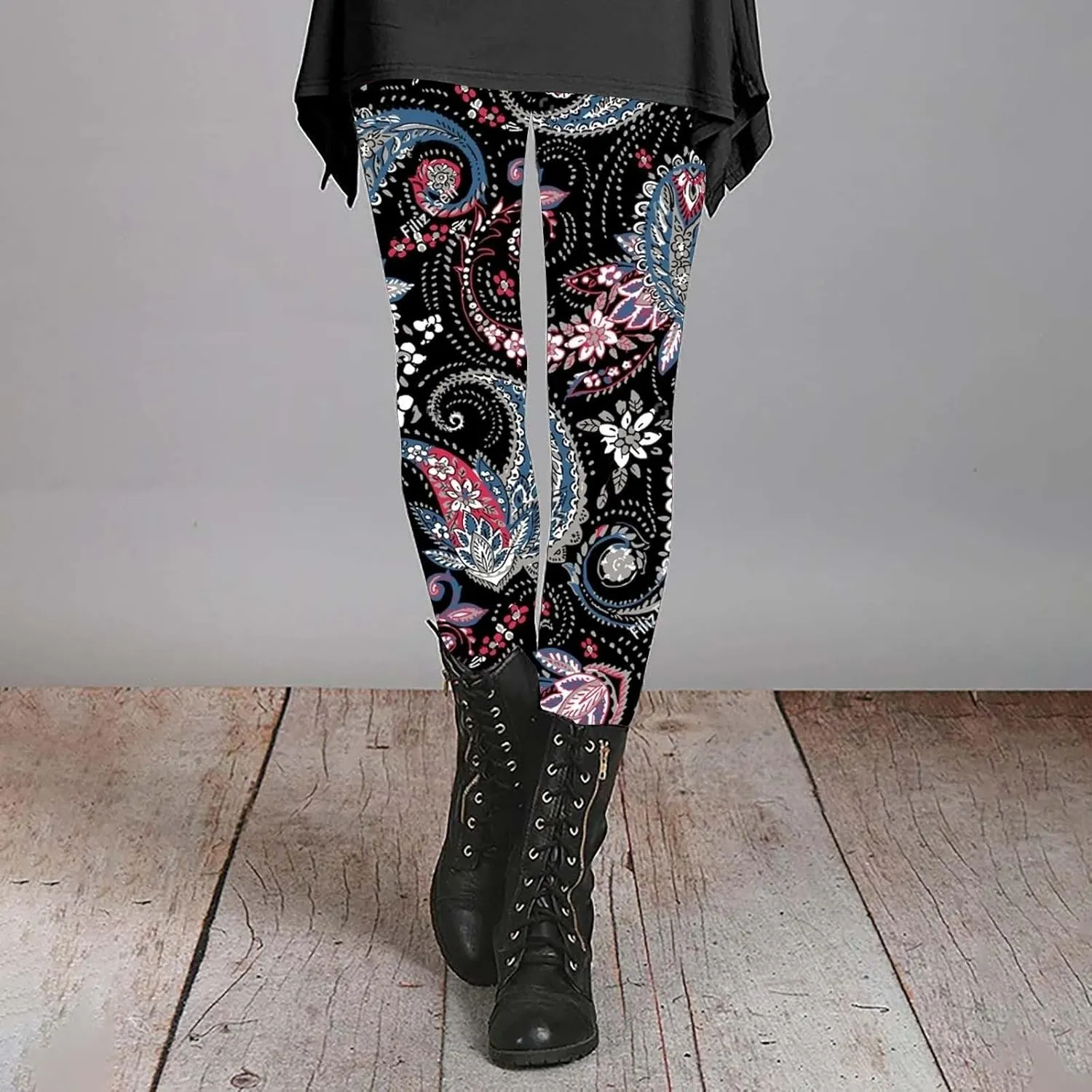 Butt Lift Leggings for Women Tummy Control Womens Printed Leggings with Pockets Leggings Women Sport