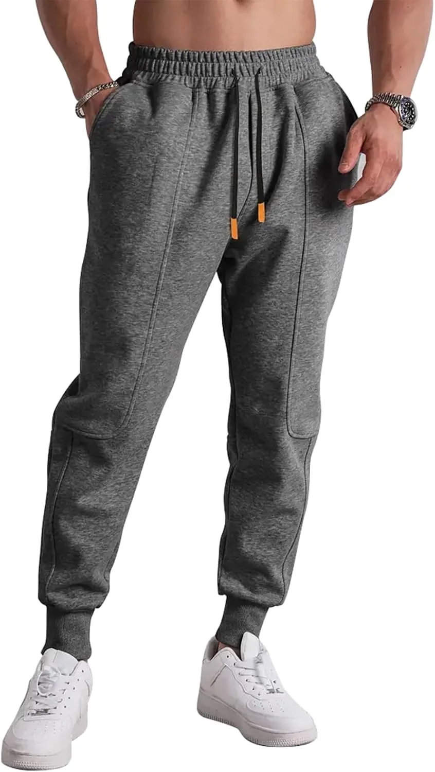 BUXKR Men's Athletic Sweatpants Casual Gym Joggers Workout Running Track Pants with Pockets