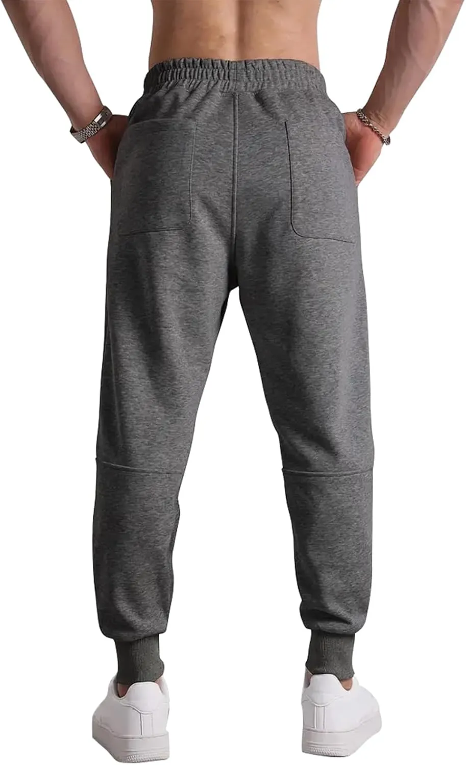 BUXKR Men's Athletic Sweatpants Casual Gym Joggers Workout Running Track Pants with Pockets