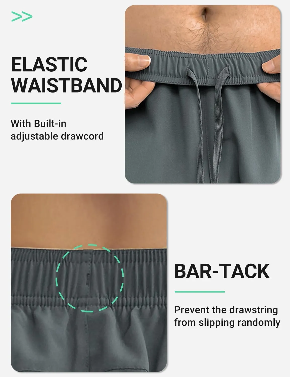 BVVU Men's Athletic Running Shorts Quick Dry 7" Lightweight Workout Gym Shorts with Pockets for Basketball Casual