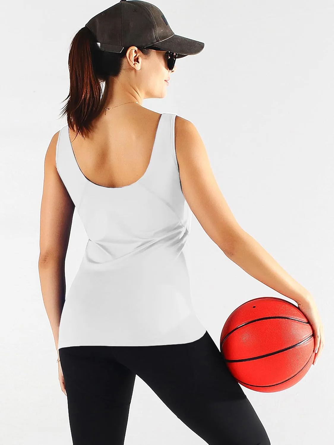 CADMUS 3 Pack Women's Compression Tank Top Dry Fit Yoga Sports Bra