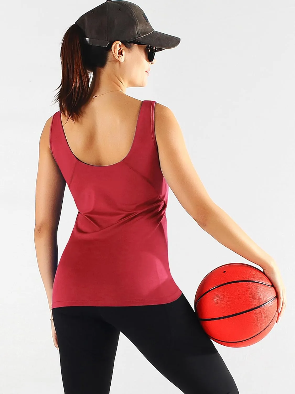 CADMUS 3 Pack Women's Compression Tank Top Dry Fit Yoga Sports Bra