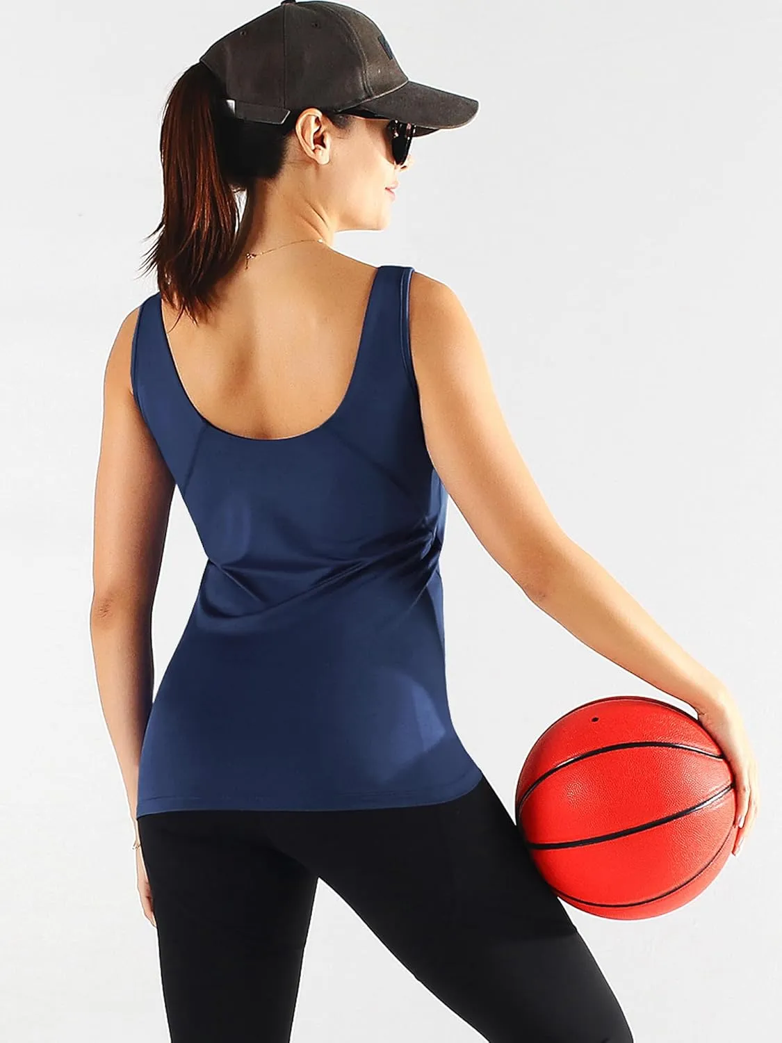 CADMUS 3 Pack Women's Compression Tank Top Dry Fit Yoga Sports Bra