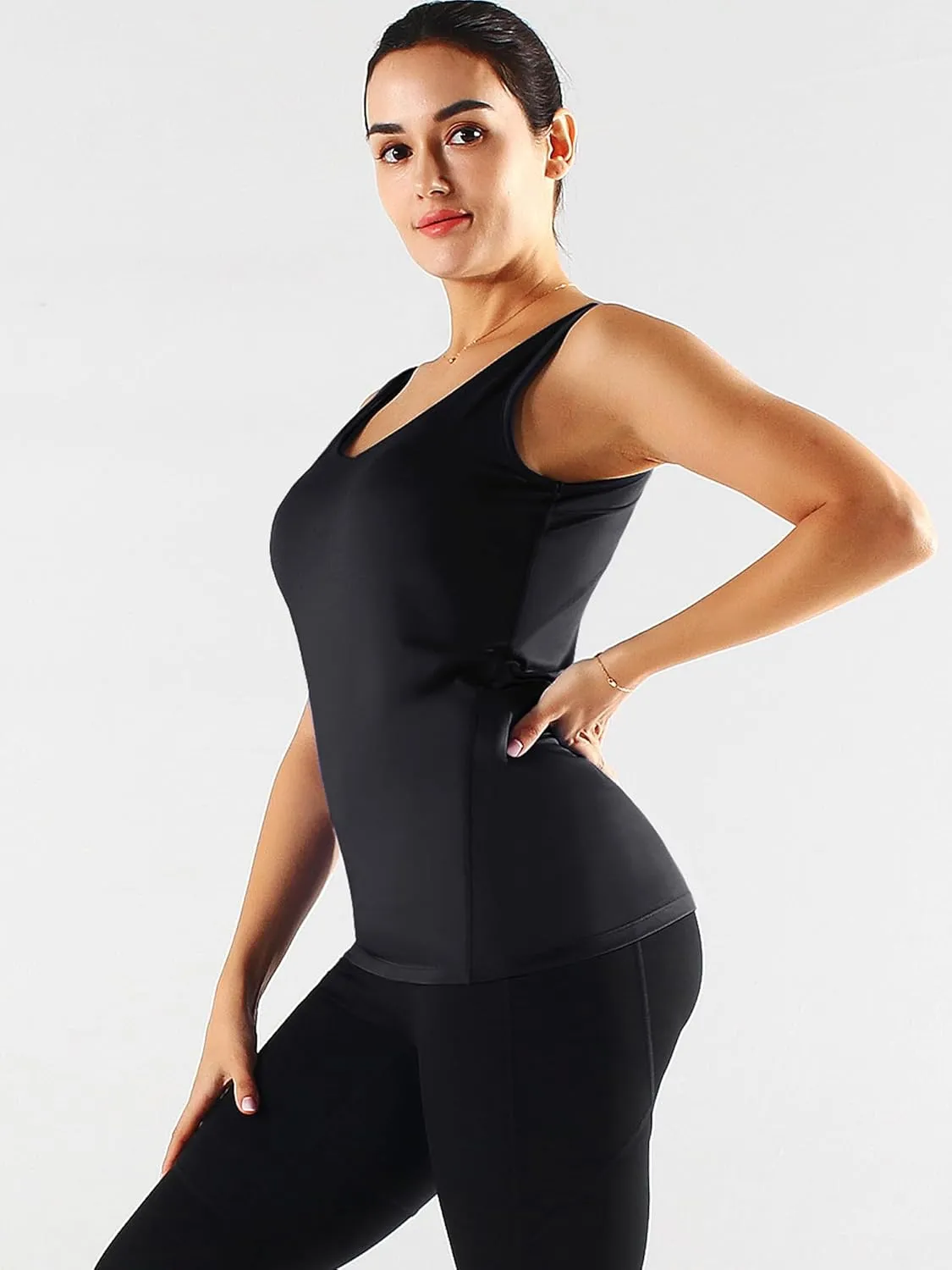 CADMUS 3 Pack Women's Compression Tank Top Dry Fit Yoga Sports Bra