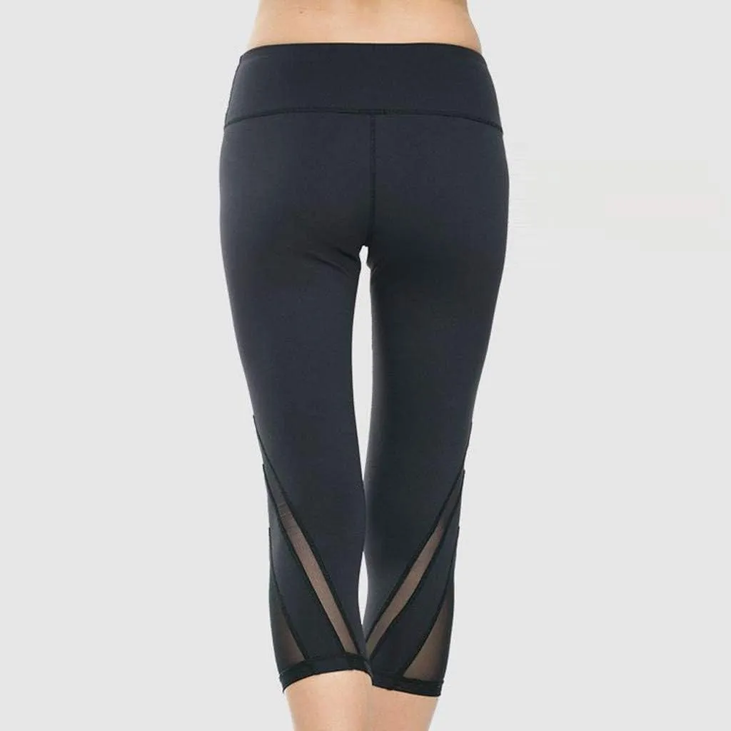 Capri Leggings for Women High Waist Capri Pants Workout Biker Slimming Athletic Gym Yoga Pants Casual Stretch Knee