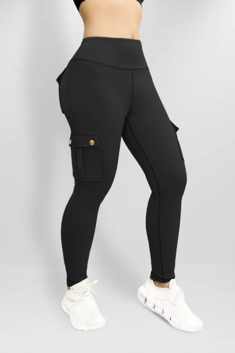 Cargo Leggings with Pockets for Women Camo High Waist Tummy Control Running Yoga Pants Cozy Butt Lifting Leggings