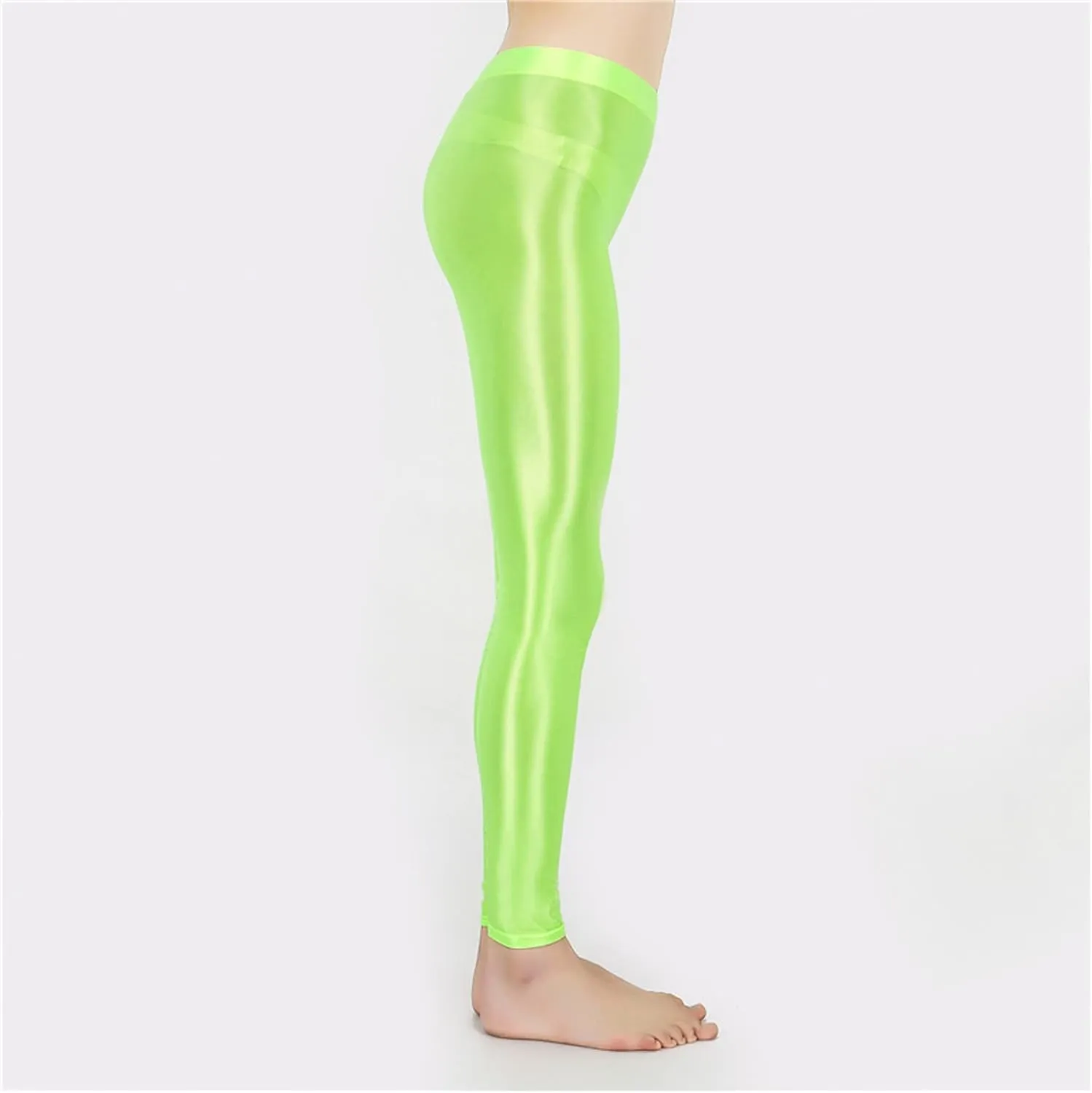 cloudmall Women Sexy Semi Opaque Pantyhose Running Tights Yoga Leggings Oil Shiny Stocking