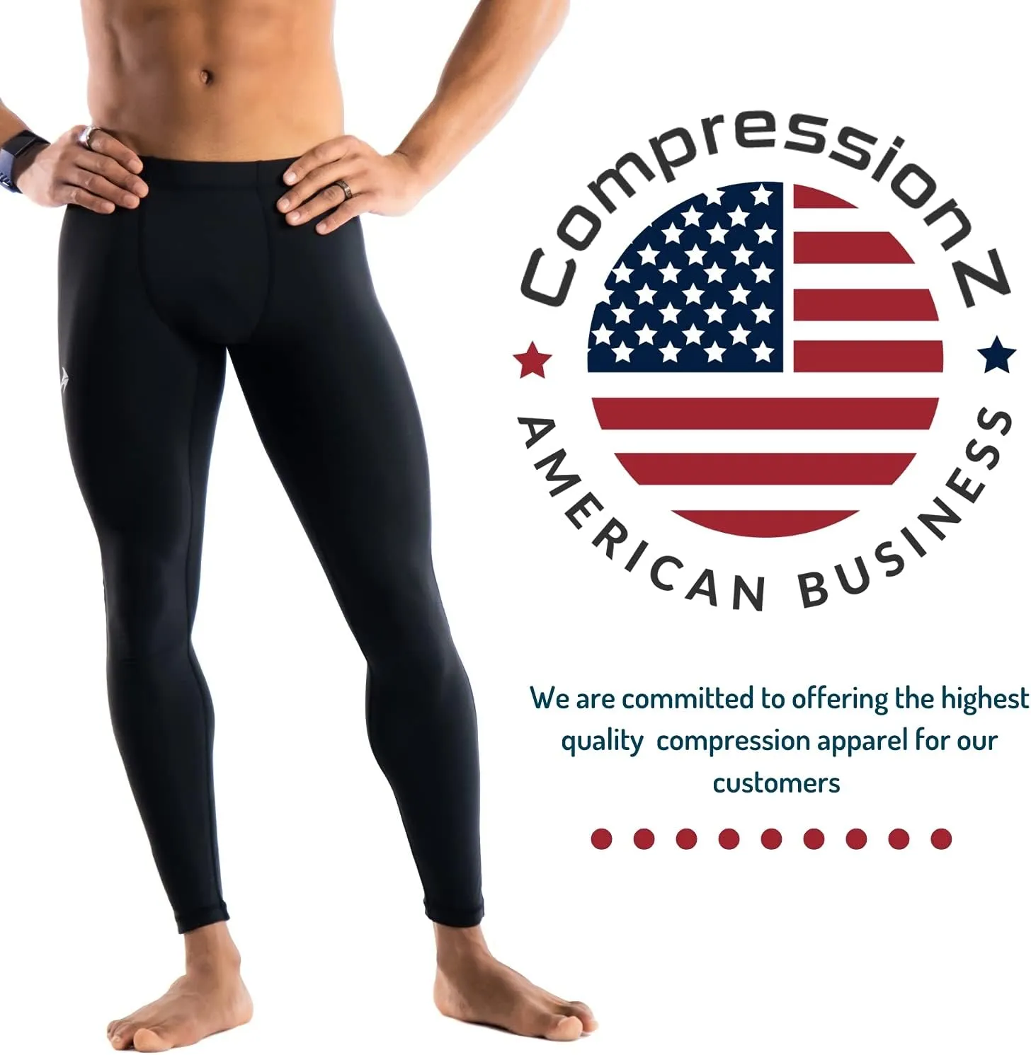 CompressionZ Men's Compression Pants for Workout, Sports|Base Layer Running Tights Leggings