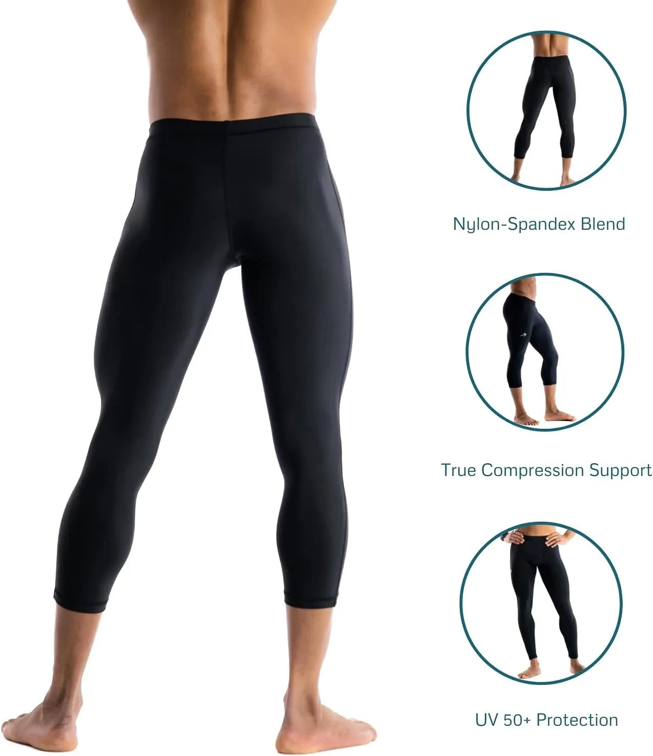 CompressionZ Men's Compression Pants for Workout, Sports|Base Layer Running Tights Leggings