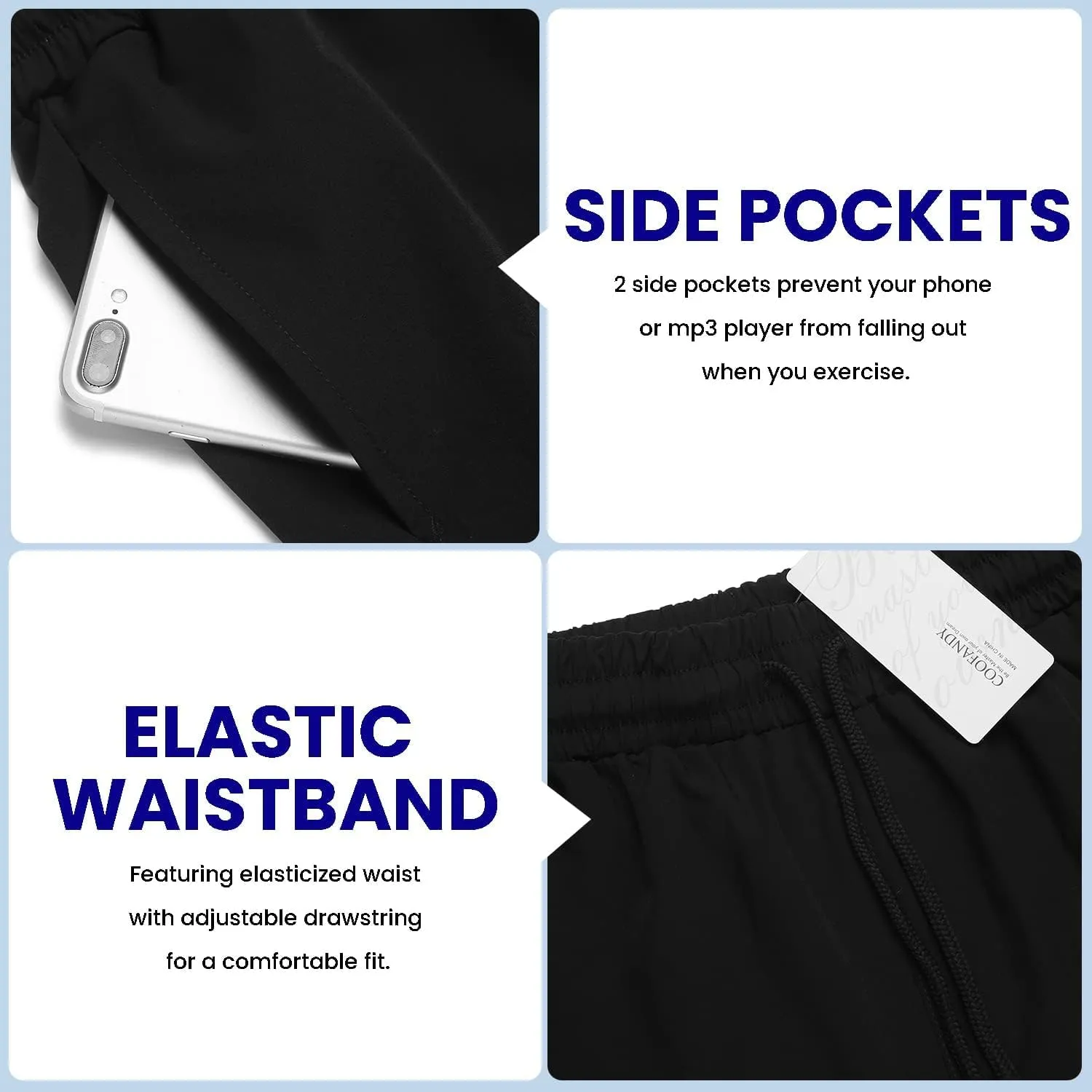 COOFANDY Men's 2 Pack Gym Workout Shorts 7 Inch Quick Dry Athletic Shorts Lightweight Running Shorts with Pockets