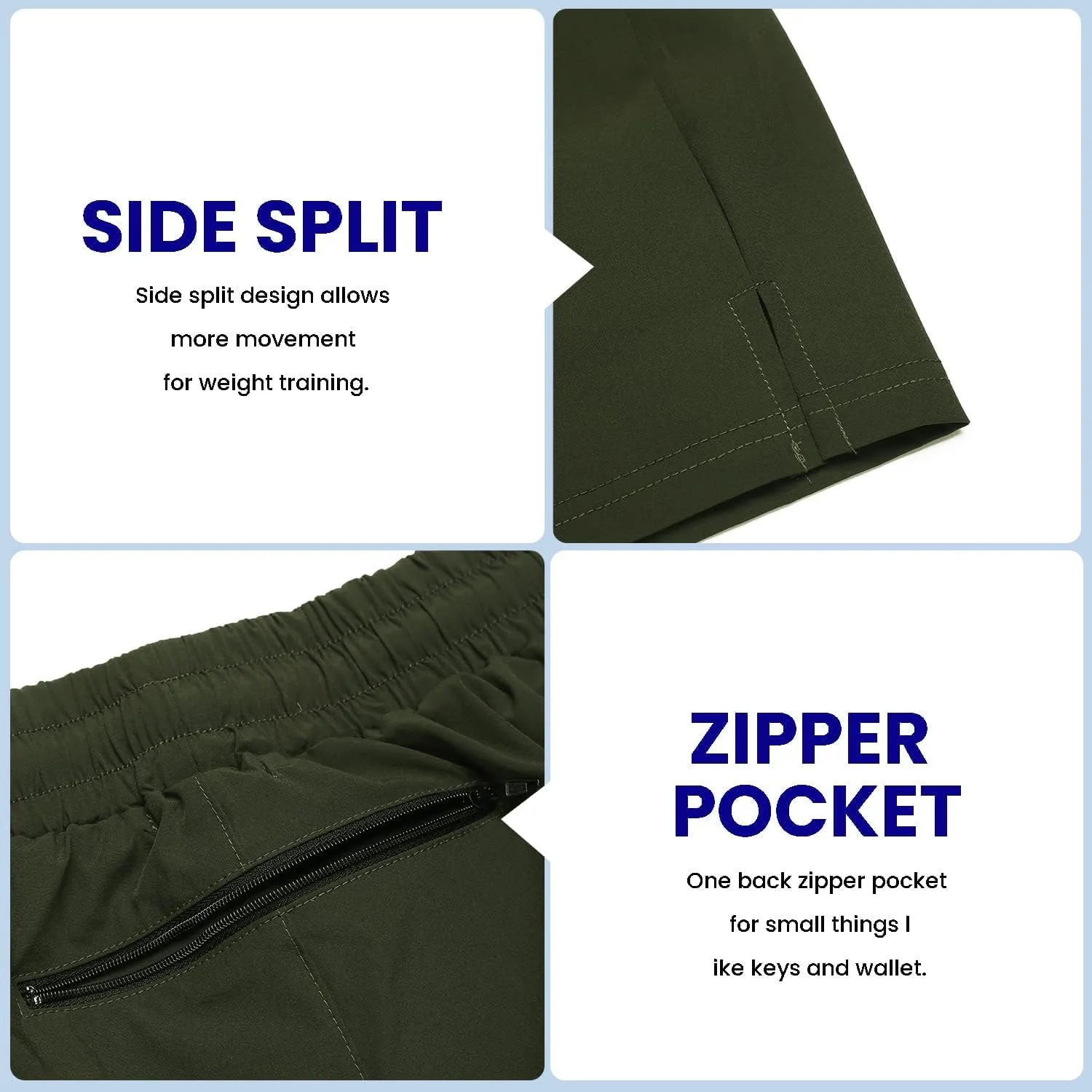 COOFANDY Men's 2 Pack Gym Workout Shorts 7 Inch Quick Dry Athletic Shorts Lightweight Running Shorts with Pockets