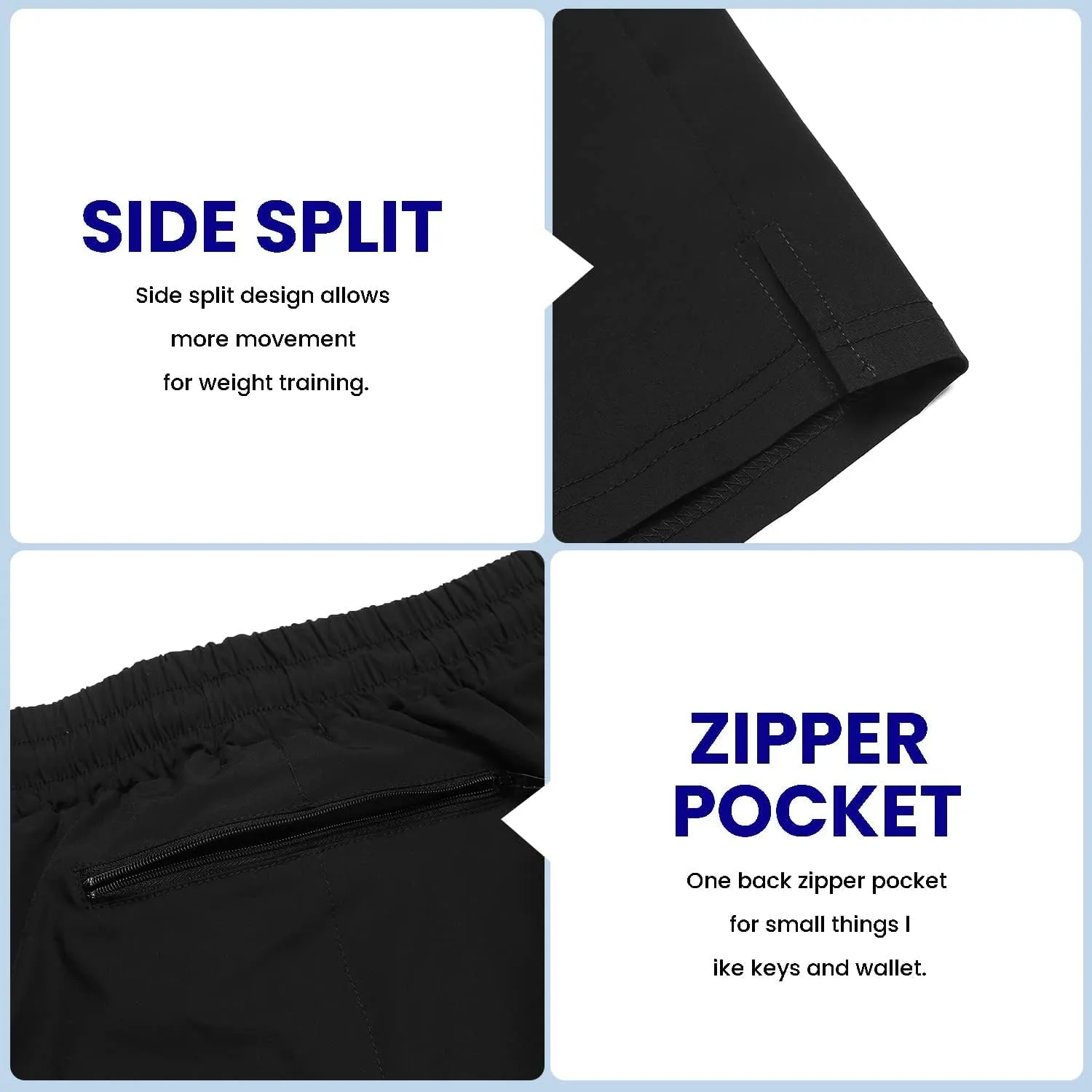 COOFANDY Men's 2 Pack Gym Workout Shorts 7 Inch Quick Dry Athletic Shorts Lightweight Running Shorts with Pockets