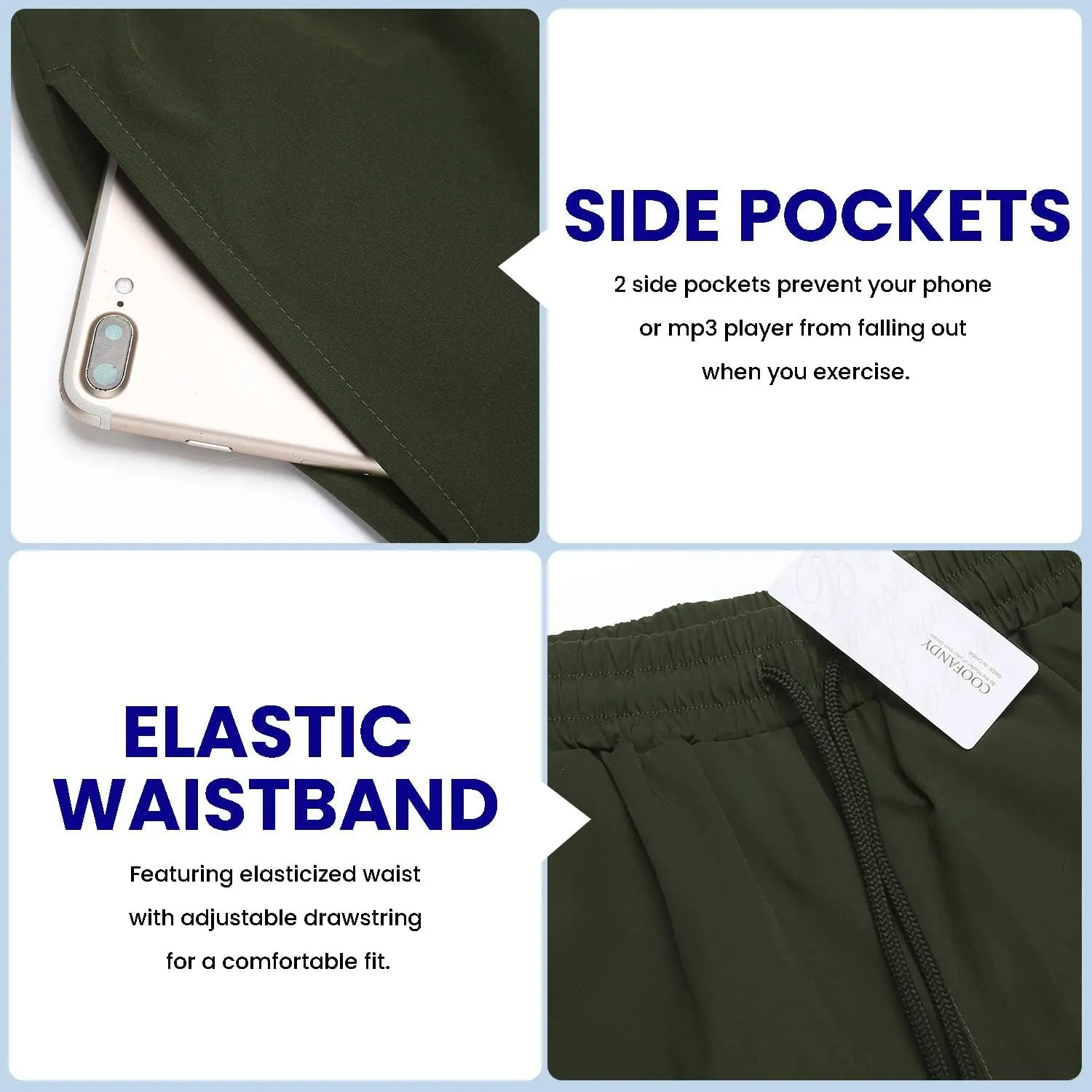 COOFANDY Men's 2 Pack Gym Workout Shorts 7 Inch Quick Dry Athletic Shorts Lightweight Running Shorts with Pockets