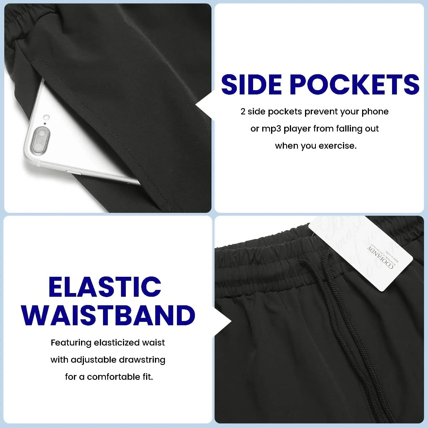 COOFANDY Men's 2 Pack Gym Workout Shorts 7 Inch Quick Dry Athletic Shorts Lightweight Running Shorts with Pockets