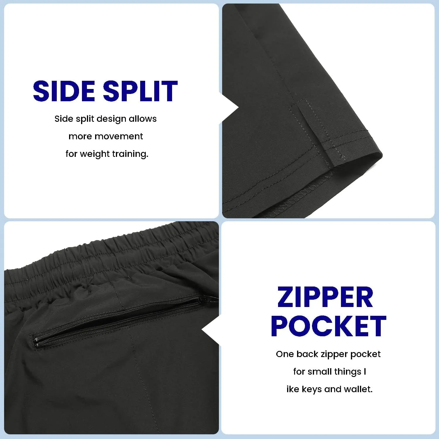 COOFANDY Men's 2 Pack Gym Workout Shorts 7 Inch Quick Dry Athletic Shorts Lightweight Running Shorts with Pockets