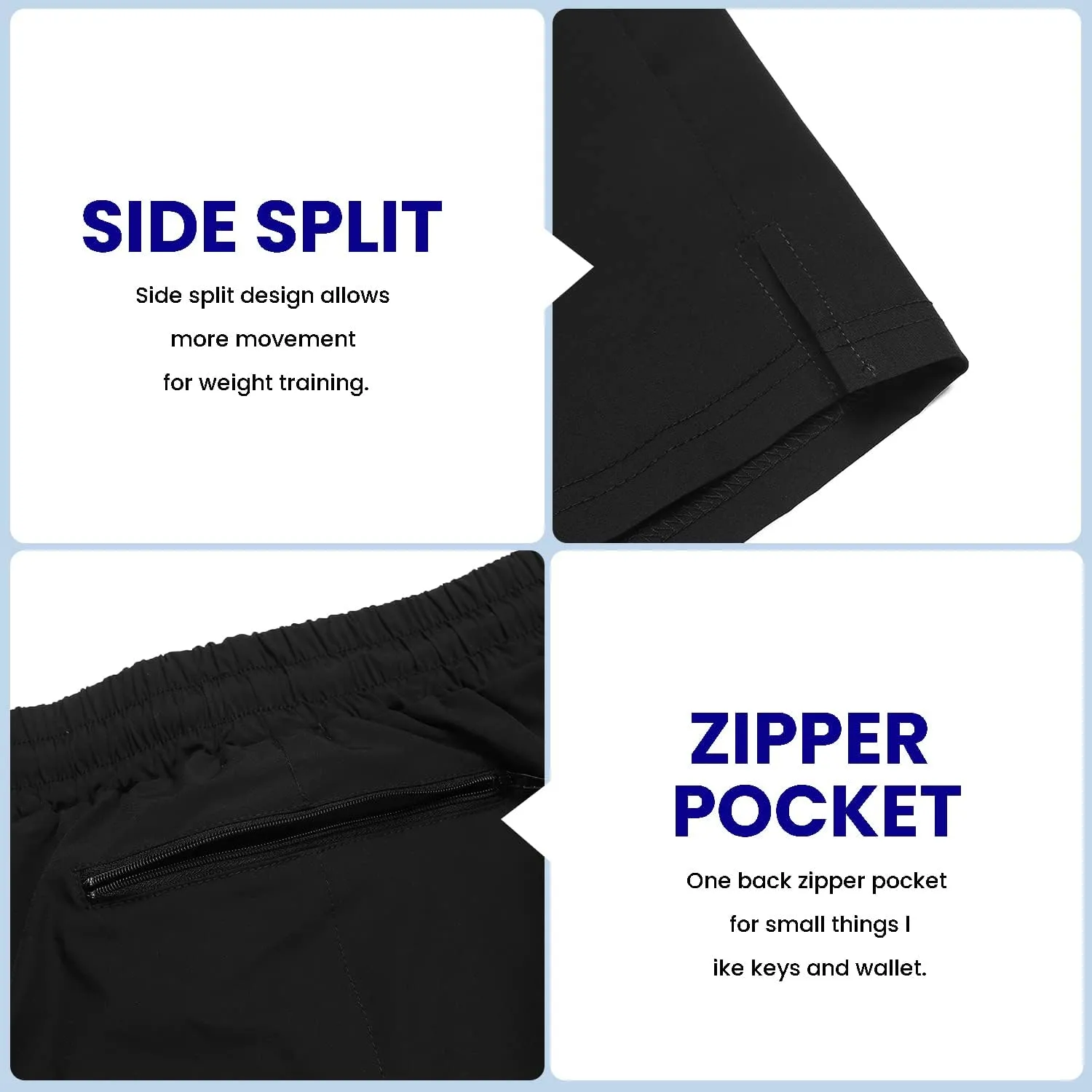 COOFANDY Men's 2 Pack Gym Workout Shorts 7 Inch Quick Dry Athletic Shorts Lightweight Running Shorts with Pockets