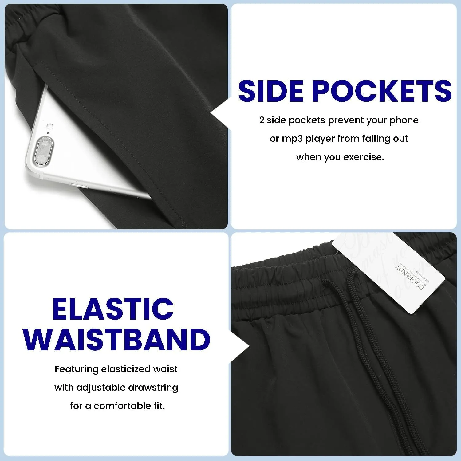 COOFANDY Men's 2 Pack Gym Workout Shorts 7 Inch Quick Dry Athletic Shorts Lightweight Running Shorts with Pockets
