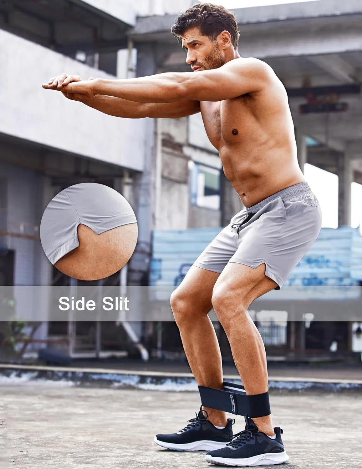 COOFANDY Men's Running Athletic Shorts 5 Inch 2 Pack Gym Workout Shorts Fitted Exercise Hiking Shorts with Zipper Pocket