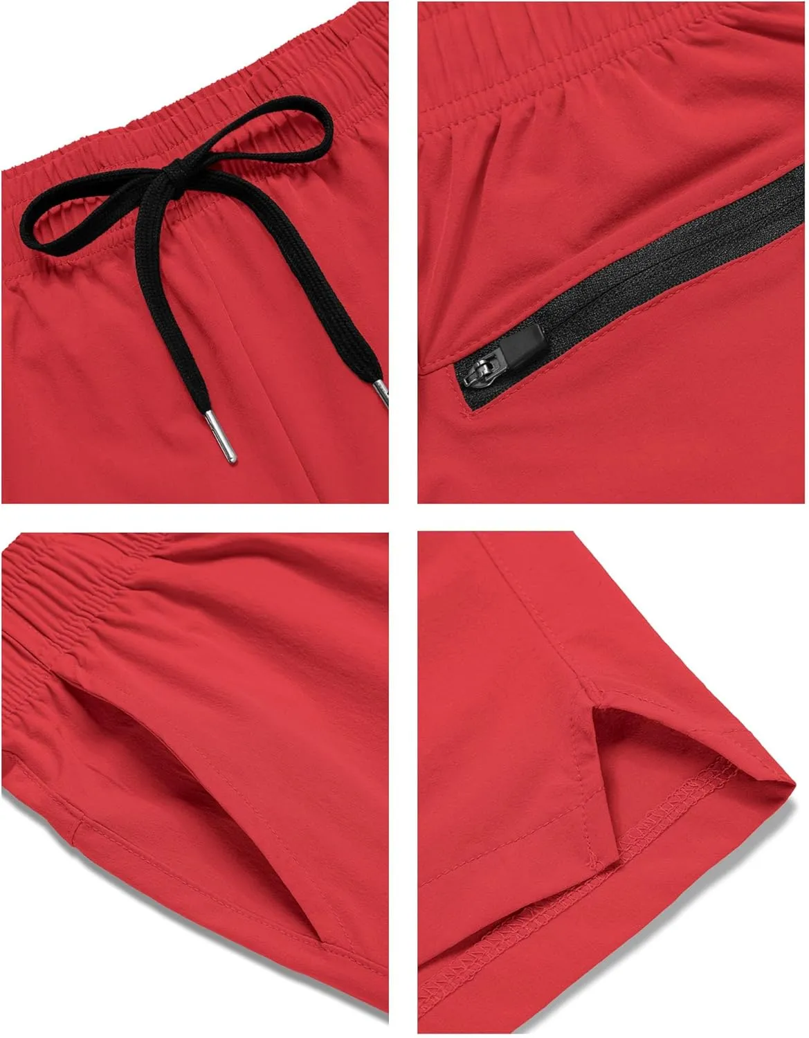 COOFANDY Men's Running Athletic Shorts 5 Inch 2 Pack Gym Workout Shorts Fitted Exercise Hiking Shorts with Zipper Pocket