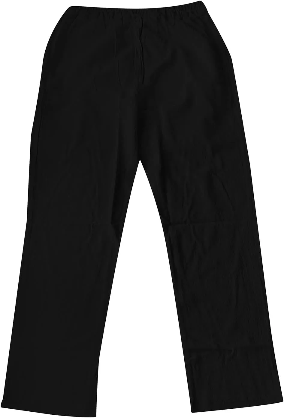 Cotton Linen Pants for Men Drawstring Elastic Waist Athletic Gym Joggers Pants Hiking Hunting Work Trousers