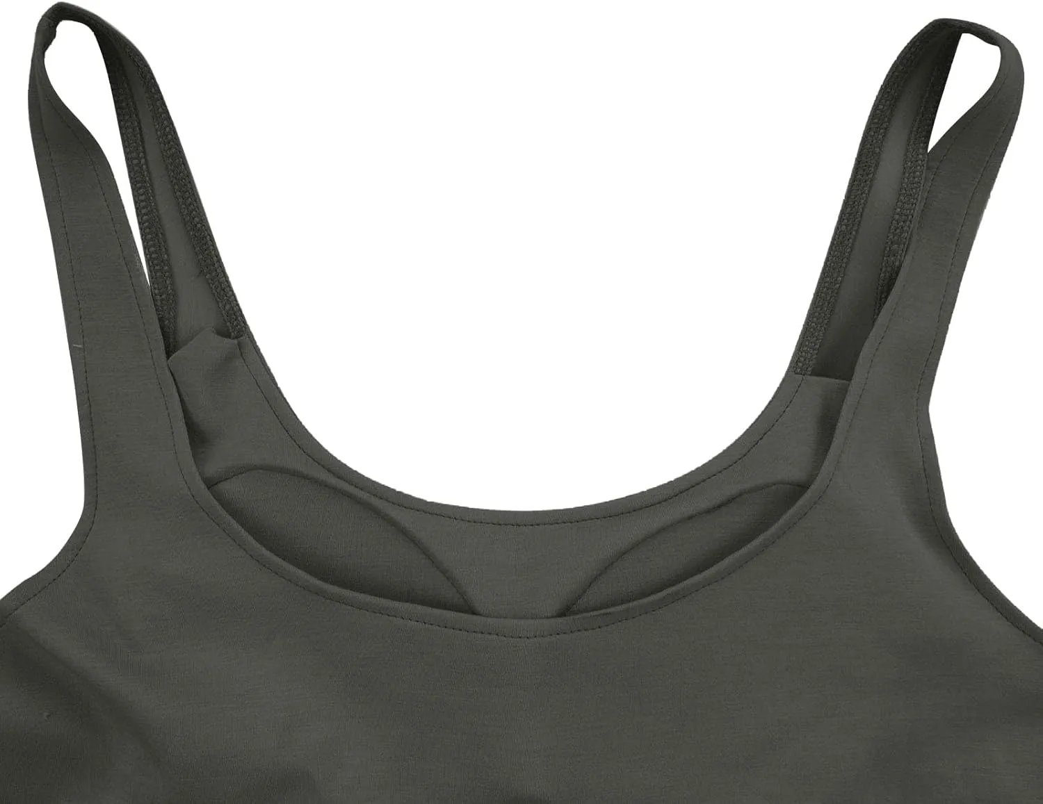 Cotton Tank Top with Built in Bra for Women, Seamless Muscle Athletic Yoga Tops Workout Shelf Bra Camisole Cami