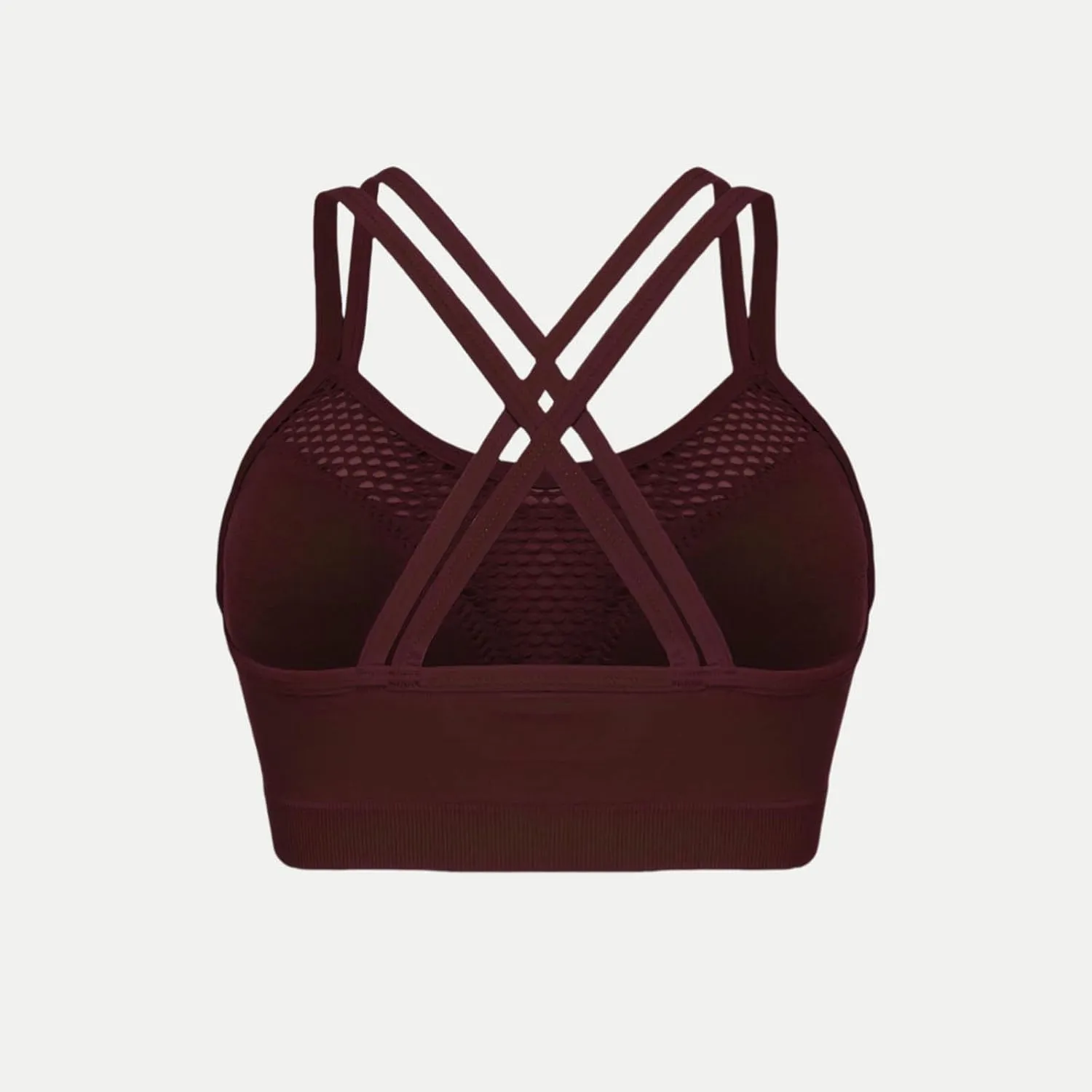 Cross Back Sports Bra for Women Plus Size High Impact Mesh Quick Dry Workout Underwear Breathable Athletic Bralette