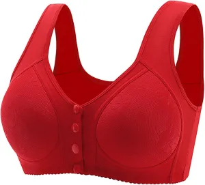 Daisy Bras Women's No Underwire Comfort Senior Wireless Snap Closing Bra 2025 Comfy Convenient Front Closure Bralette