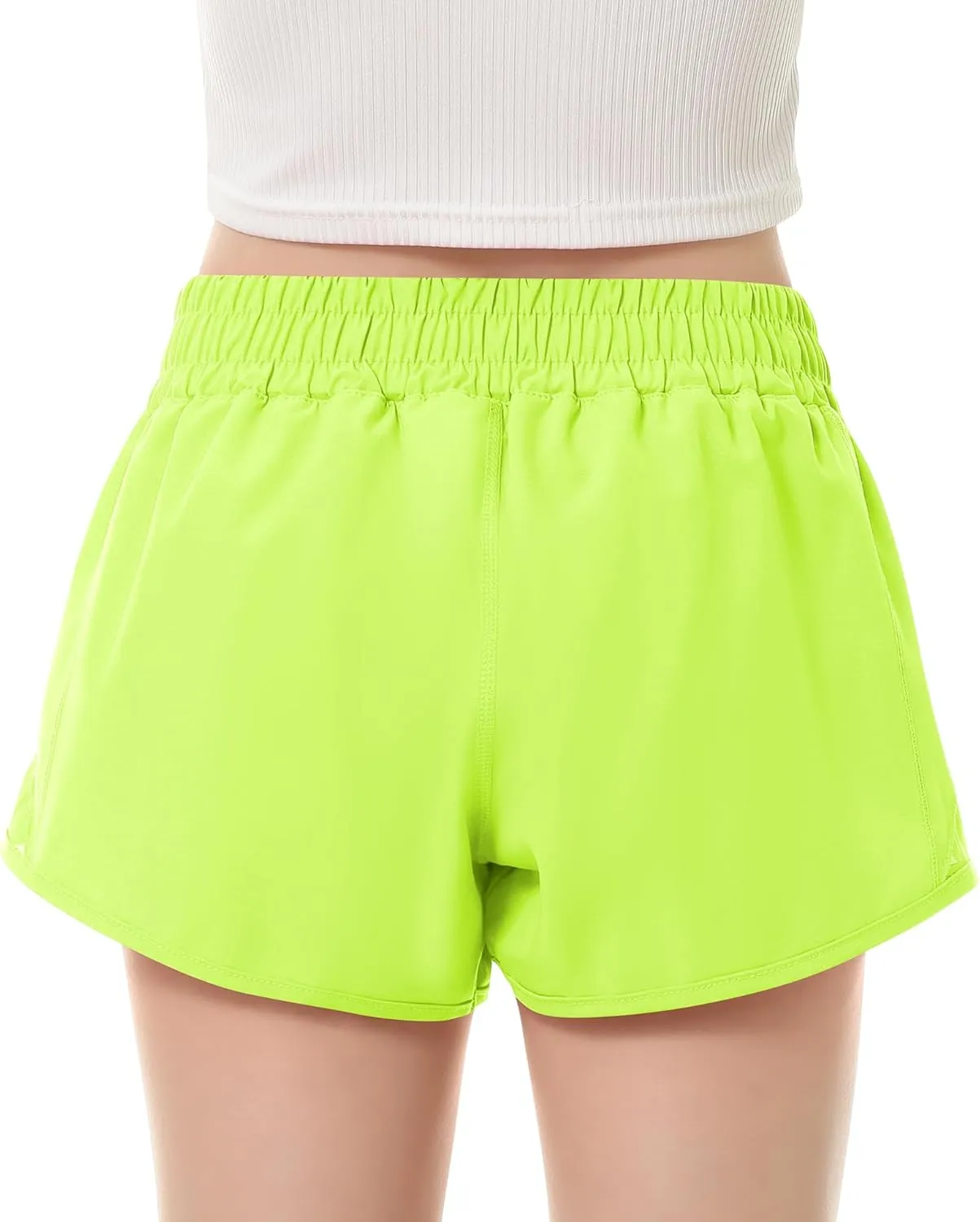 DOCUMO Girls Athletic Shorts with Liner Lightweight Running Shorts for Teen Girls Kids Quick Dry Sports Active Short