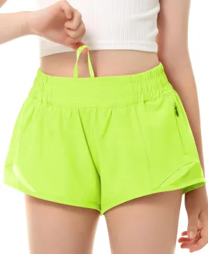 DOCUMO Girls Athletic Shorts with Liner Lightweight Running Shorts for Teen Girls Kids Quick Dry Sports Active Short