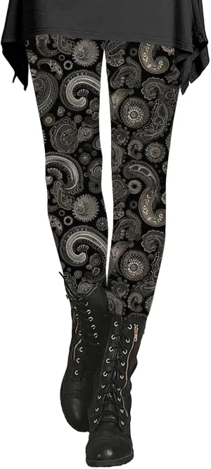 Flare Leggings for Women Butt Lift Leopard Print Capri Yoga Pants for Women Women's Novelty Leggings