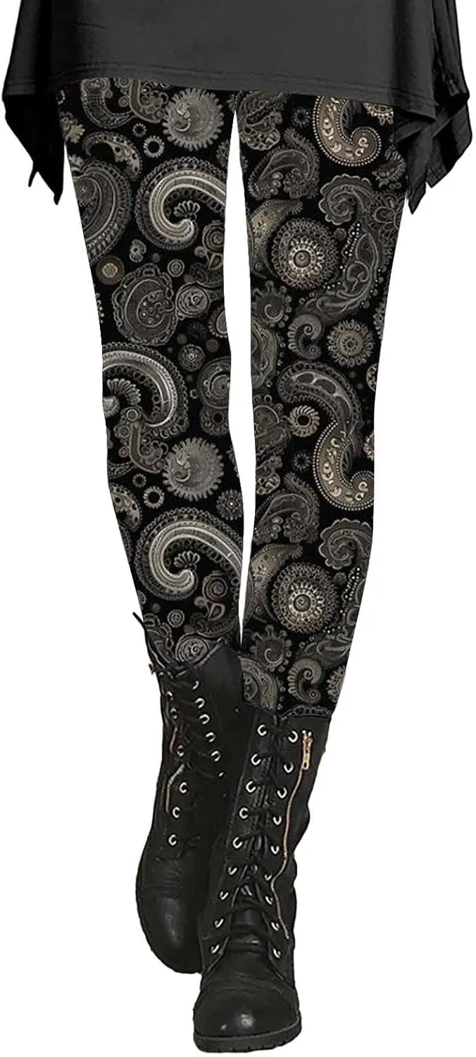 Flare Leggings for Women Butt Lift Leopard Print Capri Yoga Pants for Women Women's Novelty Leggings