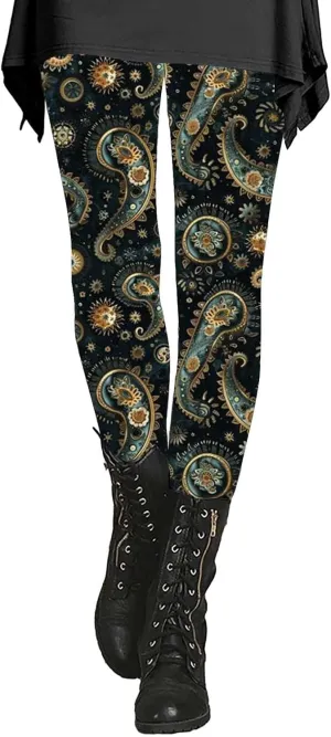 Flare Leggings for Women Butt Lift Leopard Print Capri Yoga Pants for Women Women's Novelty Leggings
