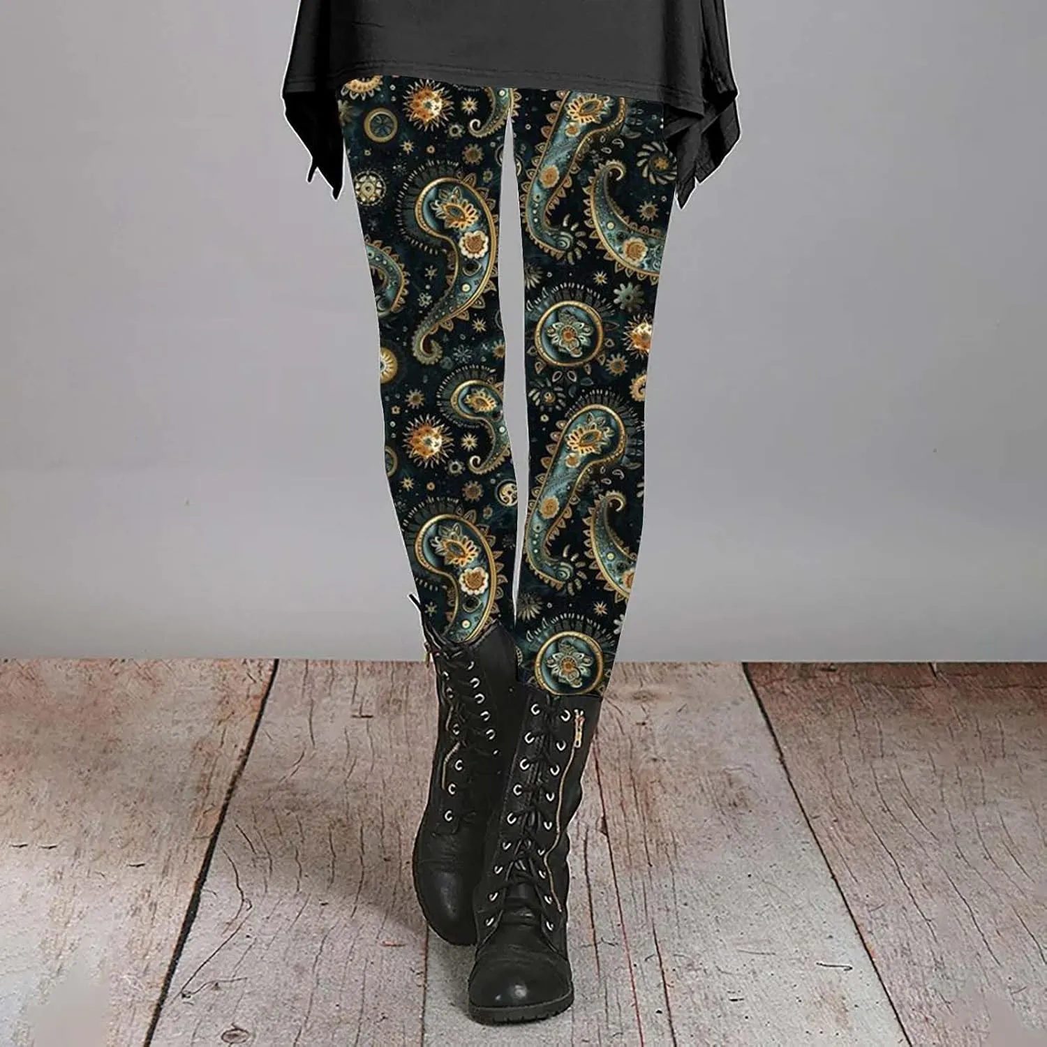 Flare Leggings for Women Butt Lift Leopard Print Capri Yoga Pants for Women Women's Novelty Leggings