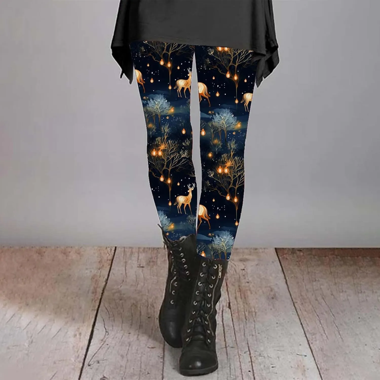 Fleece Lined Tights Women Length Elastic Fashion Soft Daily Transparent White Ash S 5XL Fall & Winter Cold Weather
