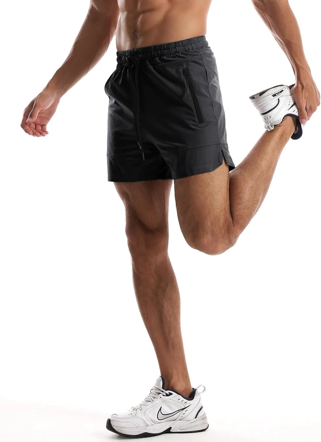 FLYFIREFLY Men's 2 Pack Gym Workout Shorts Quick Dry Athletic Shorts Lightweight Running Shorts with Pockets