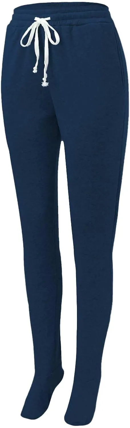 Footed Pajamas for Women 2024 Casual Loose Elastic Waist Fleece Sweatpants Winter Soft Comfy Warm Sleepwear Trousers