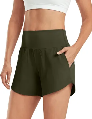G4Free Athletic Shorts for Women Lightweight Running Shorts with Pockets 5" Quick Dry Workout Shorts for Gym Exercise