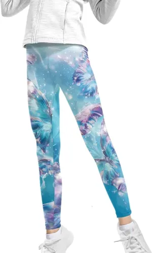 Girls Active Leggings Trousers Tummy Control Dance Yoga Leggings Tights