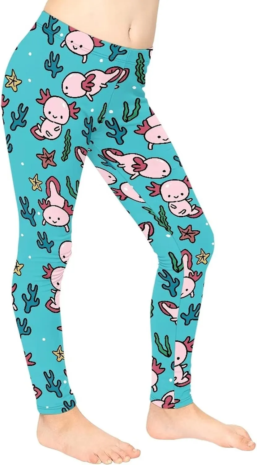 Girls Active Leggings Trousers Tummy Control Dance Yoga Leggings Tights